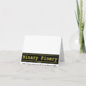 Shakespeare in binärem Notecard Dankeskarte (Rückseite)