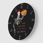Shakespeare in Halloween Large Clock Große Wanduhr (Winkel)