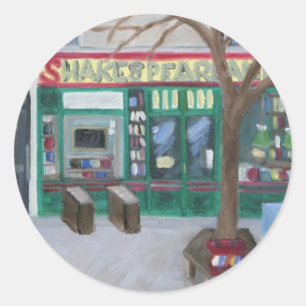 "SHAKESPEARE IN PARIS" RUNDER AUFKLEBER