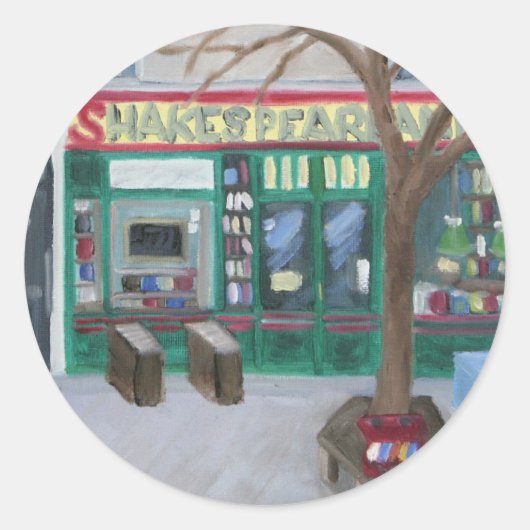"SHAKESPEARE IN PARIS" RUNDER AUFKLEBER (Vorderseite)