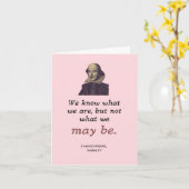 Shakespeare Inspiration Pink Bookish Abschluss Karte (Gelbe Blume)