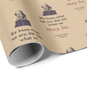 Shakespeare Inspiration Vintager Bookish Abschluss Geschenkpapier (Rolleneckpunkt)