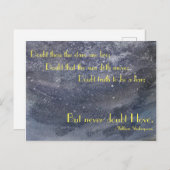 Shakespeare Inspiration Zitat Postkarte (Vorne/Hinten)