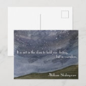 Shakespeare Inspiration Zitat Postkarte (Vorne/Hinten)