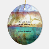 Shakespeare inspirierendes Zitat über das Schicksa Keramikornament (Links)