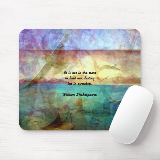 Shakespeare inspirierendes Zitat über das Schicksa Mousepad (Mit Mouse)