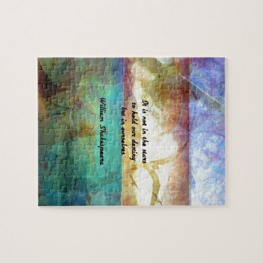 Shakespeare inspirierendes Zitat über das Schicksa Puzzle (Horizontal)