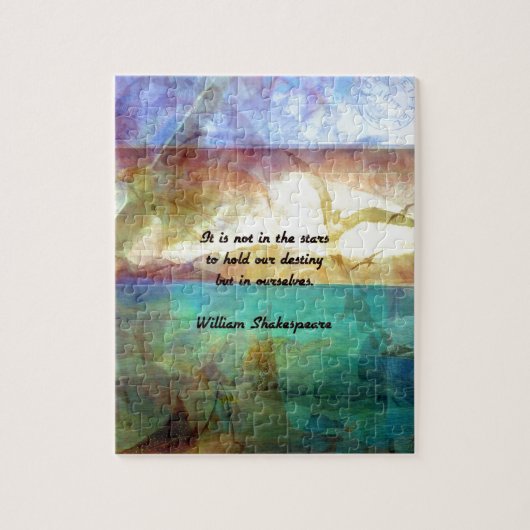 Shakespeare inspirierendes Zitat über das Schicksa Puzzle (Vertikal)