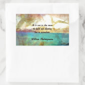 Shakespeare inspirierendes Zitat über das Schicksa Rechteckiger Aufkleber (Tasche)