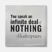 Shakespeare insult Existenzielles Speak NICHTS Magnet (Vorne)