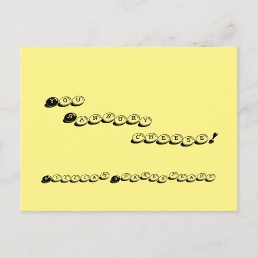 Shakespeare Insult Postcard Postkarte (Vorderseite)