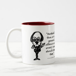 Shakespeare Insults - alles gut, das gut endet Zweifarbige Tasse