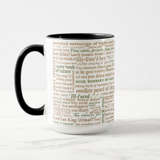 Shakespeare Insults Collection Tasse (Links)