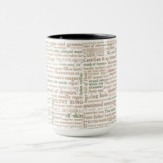 Shakespeare Insults Collection Tasse (Zentrum)