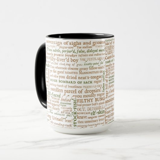 Shakespeare Insults Collection Tasse (Vorderseite Links)
