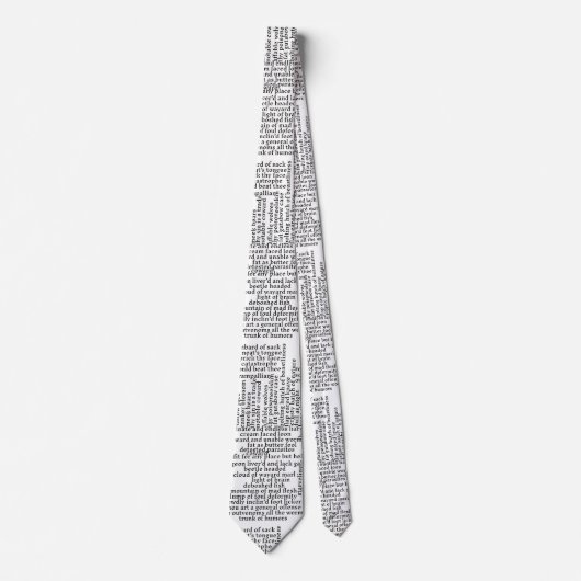 Shakespeare Insults Liste Sonniges Theater Krawatte (Vorderseite)