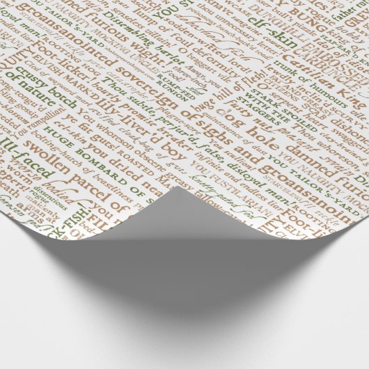 Shakespeare Insultsammlung Geschenkpapier (Ecke)