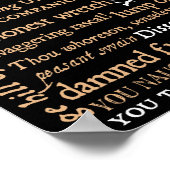 Shakespeare Insultsammlung Poster (Ecke)