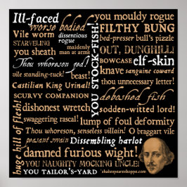 Shakespeare Insultsammlung Poster