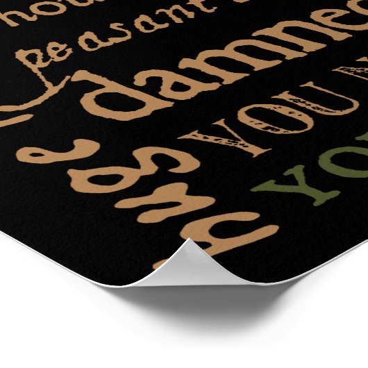 Shakespeare Insultsammlung Poster (Ecke)