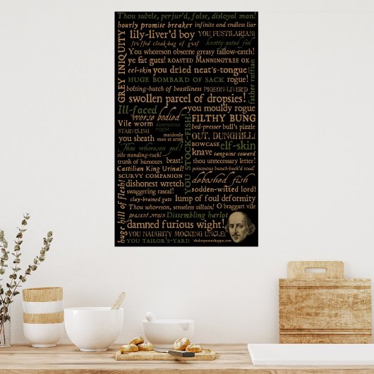 Shakespeare Insultsammlung Poster (Küche)