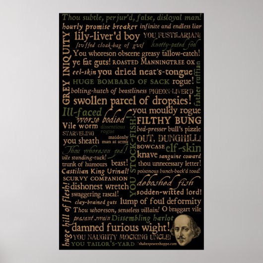 Shakespeare Insultsammlung Poster (Vorne)