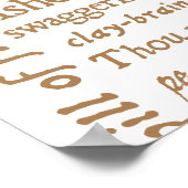 Shakespeare Insultsammlung Poster (Ecke)