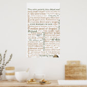 Shakespeare Insultsammlung Poster (Küche)