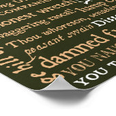Shakespeare Insultsammlung Poster (Ecke)