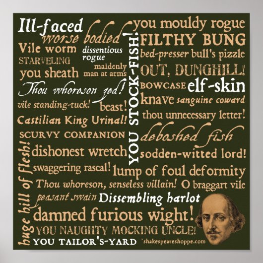 Shakespeare Insultsammlung Poster (Vorne)