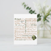 Shakespeare Insultsammlung Postkarte (Stehend Vorderseite)