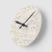 Shakespeare Insultsammlung Runde Wanduhr (Winkel)