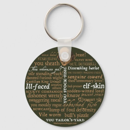 Shakespeare Insultsammlung Schlüsselanhänger (Vorderseite)