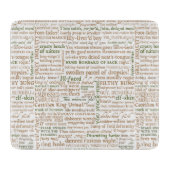 Shakespeare Insultsammlung Schneidebrett (Vorderseite)