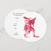 Shakespeare Jester Einladung (Vorne/Hinten)