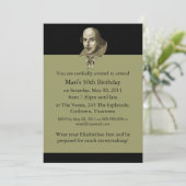 Shakespeare Karikatur Einladung (Stehend Vorderseite)