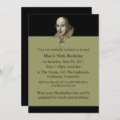 Shakespeare Karikatur Einladung (Vorne/Hinten)