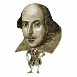Shakespeare-Karikatur Fotoskulptur Magnet