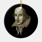 Shakespeare-Karikatur Keramikornament (Vorne)