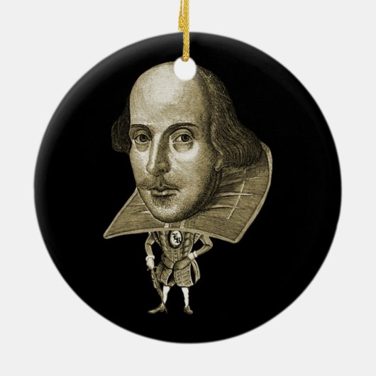 Shakespeare-Karikatur Keramikornament (Hinten)
