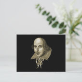 Shakespeare Karikatur Postkarte (Stehend Vorderseite)