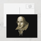 Shakespeare Karikatur Postkarte (Vorne/Hinten)