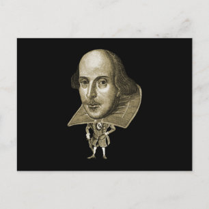 Shakespeare Karikatur Postkarte