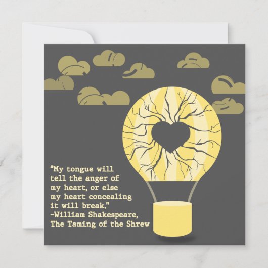 Shakespeare-Karte Feiertagskarte (Vorderseite)