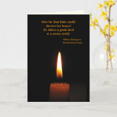 Shakespeare-Kerzen-Flammen-Karte Karte (Gelbe Blume)