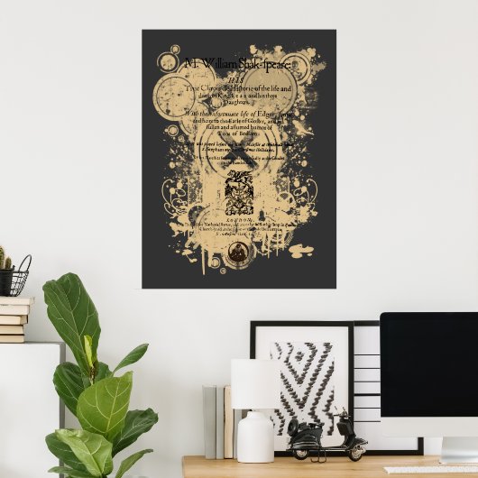 Shakespeare King Lear Quarto Front Piece Poster (Heimbüro)