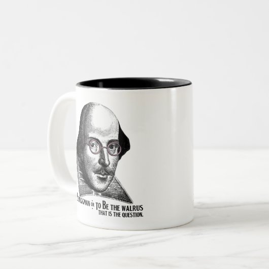 Shakespeare Lennon II Zweifarbige Tasse (Vorderseite Links)