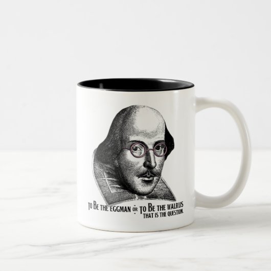 Shakespeare Lennon II Zweifarbige Tasse (Rechts)