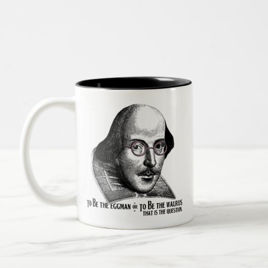 Shakespeare Lennon II Zweifarbige Tasse (Links)