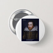 Shakespeare Liebe/Blindes Zitat auf Geschenkkarten Button (Vorne & Hinten)